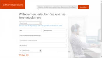 Registrieren und einen Test-Account freischalten