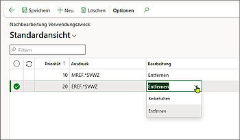 Verwendungszwecke filtern in Dynamics365 Finance mit der Bank Automation Suite