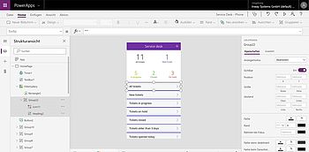 Power Apps und Common Data Service PowerApp Designer