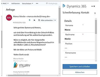 Microsoft Dynamics Sales: Outlook-Integration