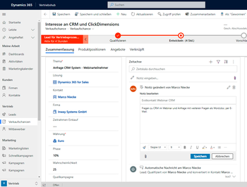 Dynamics 365 Sales - Hilfe zur Selbsthilfe