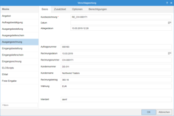 365 AX Connector for ELO Indexing Invoice