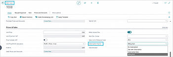 Subscription module in Business Central