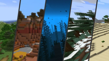 Ansicht verschiedener Biome in Minecraft